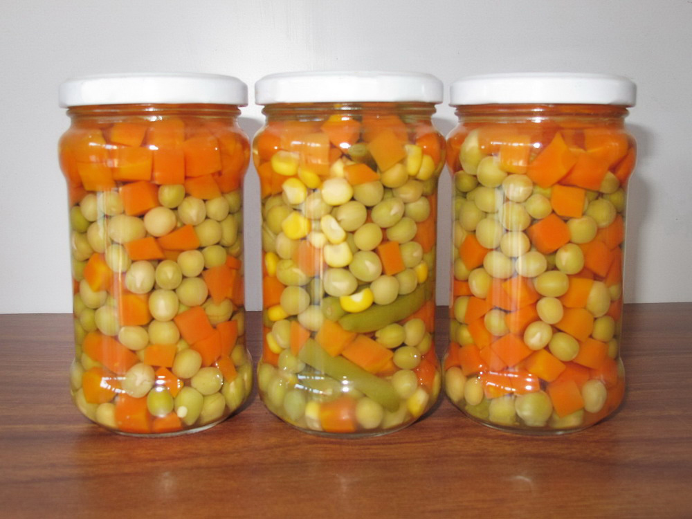 Mixed Vegetables in Jars